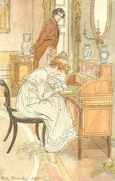 “Returning to her seat to finish a note” Chap XXX H. M. Brock