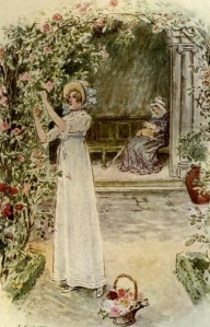 Mansfield Park C. E. Brock While Fanny cut the roses
